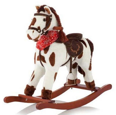 Детская качалка Jolly Ride меховая Лошадка YR621