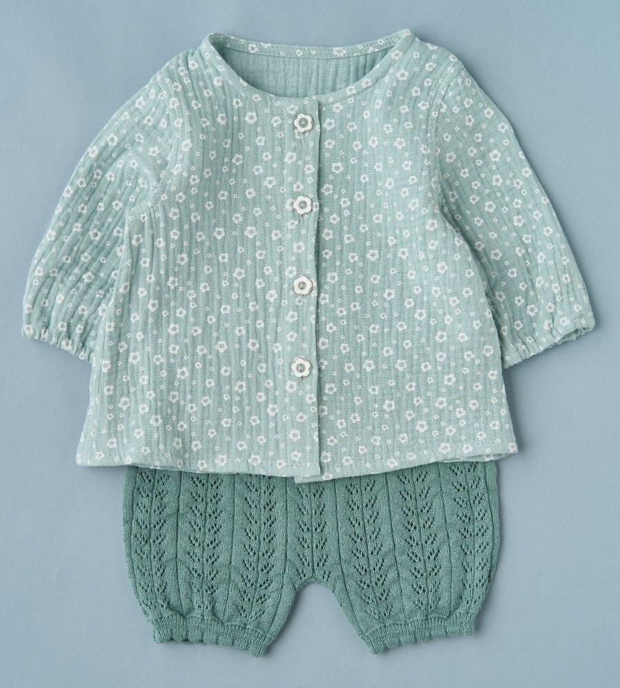 Комплект одежды Little Star 2 пр. 127435 ромашки/полынь 68