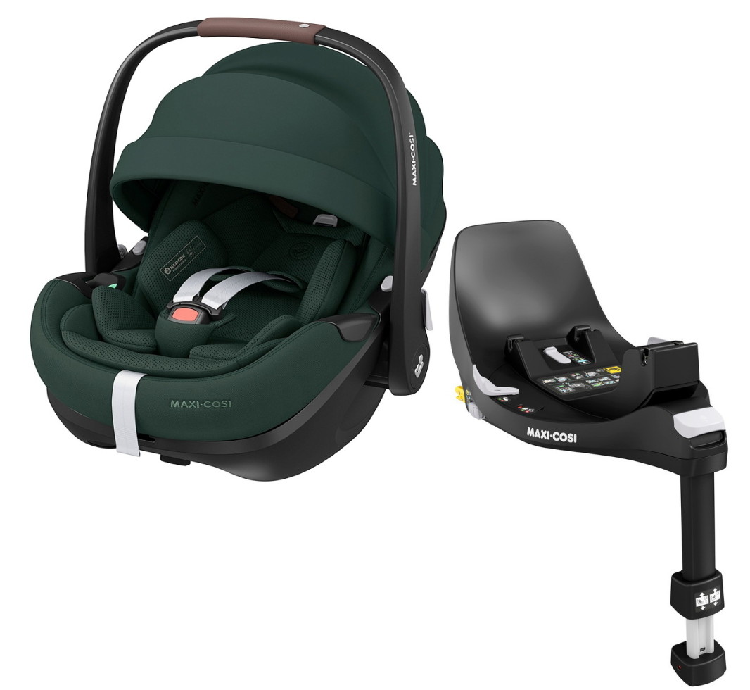 Автокресло Maxi-Cosi Pebble 360 Pro 0-13 кг с базой Family Fix 360 8052403110 Twillic Green/зеленый (2024)