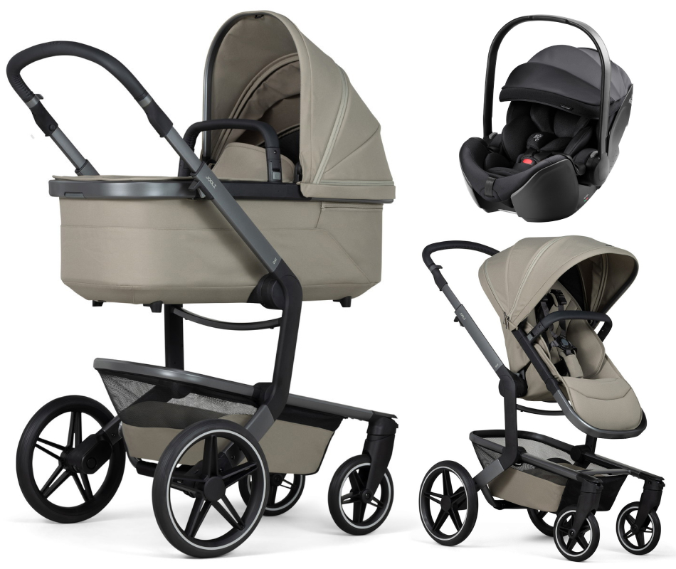 Детская коляска 3 в 1 Joolz Day 5 и автокресло Britax Roemer Baby-Safe Pro Style Carbon Black без адаптеров Sage Green