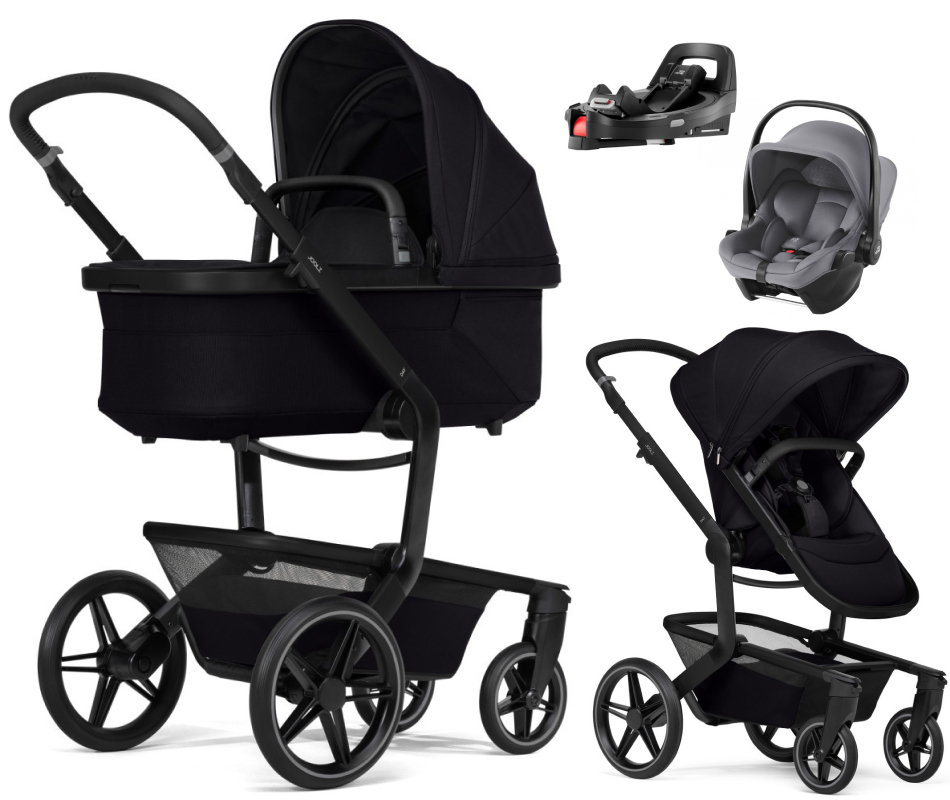 Детская коляска 4 в 1 Joolz Day 5 и автокресло Baby-Safe Core Frost Grey и база Vario Base 5Z Space Black