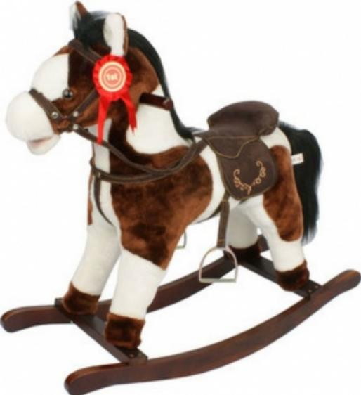 Детская качалка Jolly Ride меховая Лошадка YR614