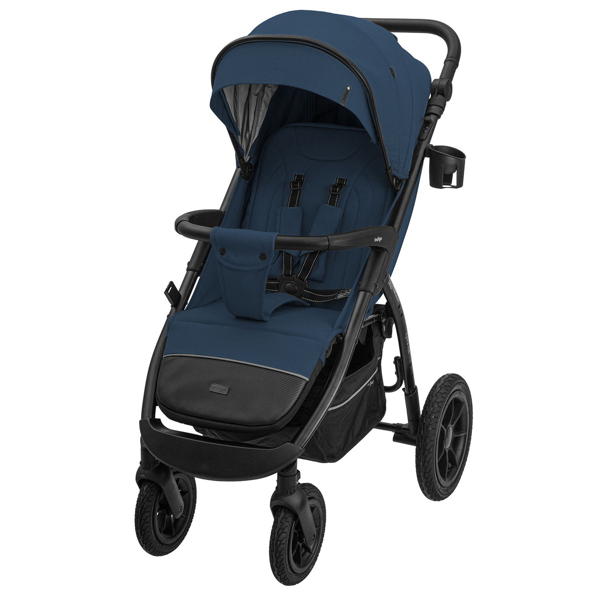 Детская прогулочная коляска Indigo Epica XL Air с сумкой синий