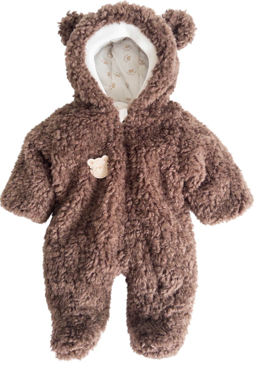 Комбинезон демисезонный Lappetti Тедди с ручками КД031 ЧЗ КД 031/4 коричневый р.62 62