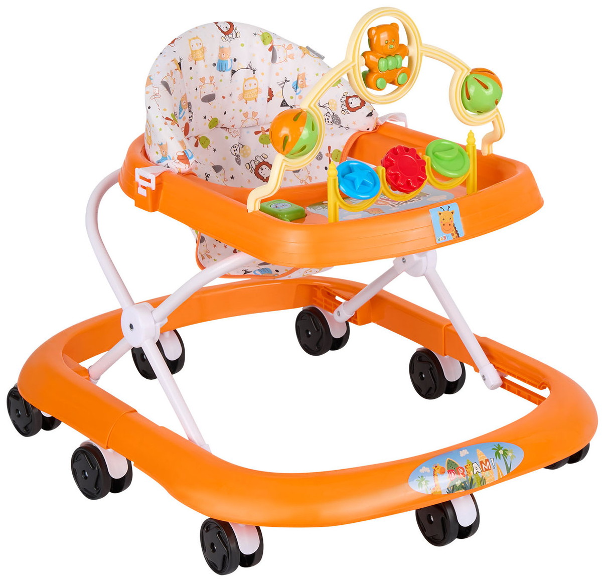 Детские ходунки Indigo Мишка оранжевый