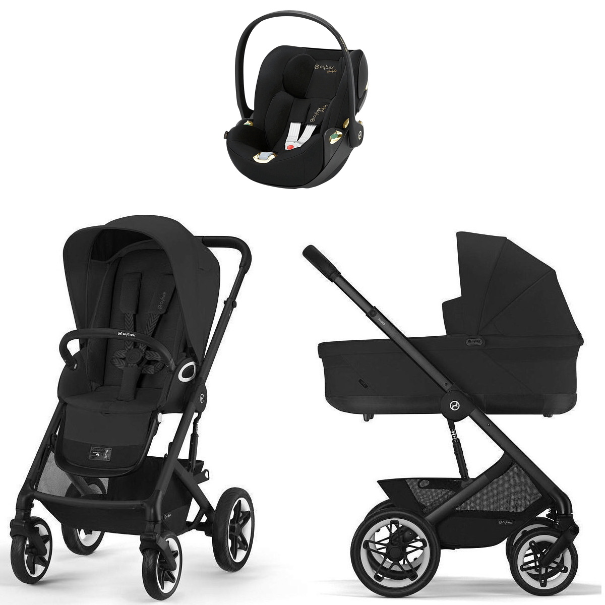Коляска Cybex Talos S Lux BLK complete Cloud T Jeremy Scott Wings 3 в 1 Moon Black с дождевиками