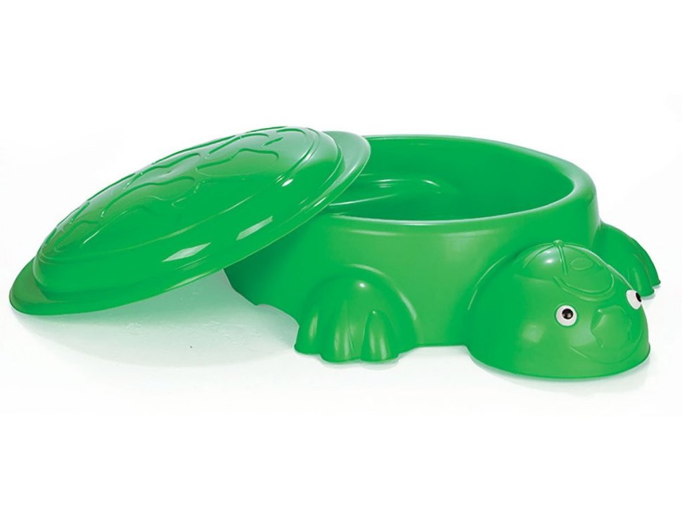 Песочница-бассеин Pilsan Turtle 06-097 Черепаха с крышкой Зелёный