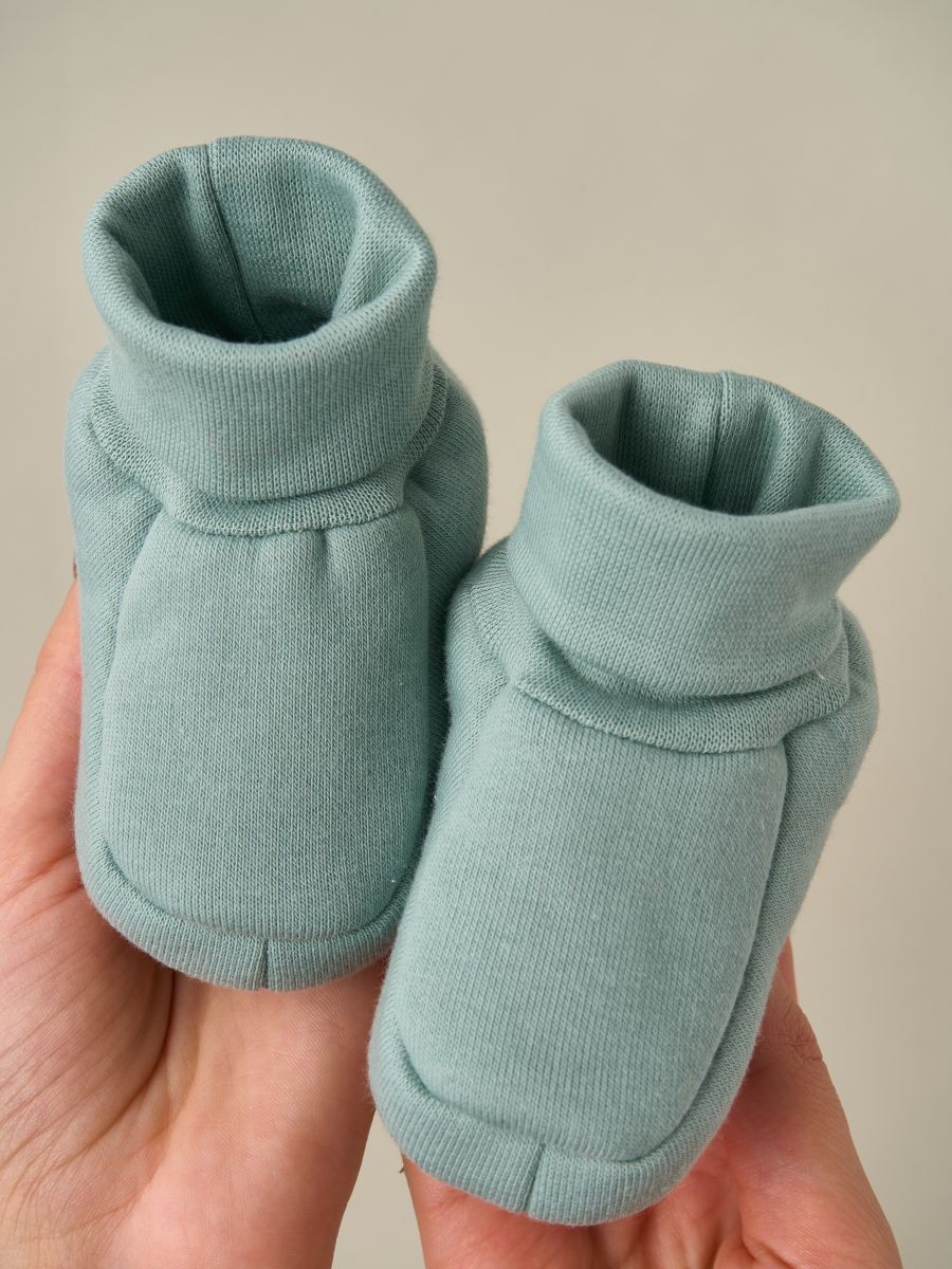 Пинетки Little Star на трикотажном подкладе оливковый, 9 см 1