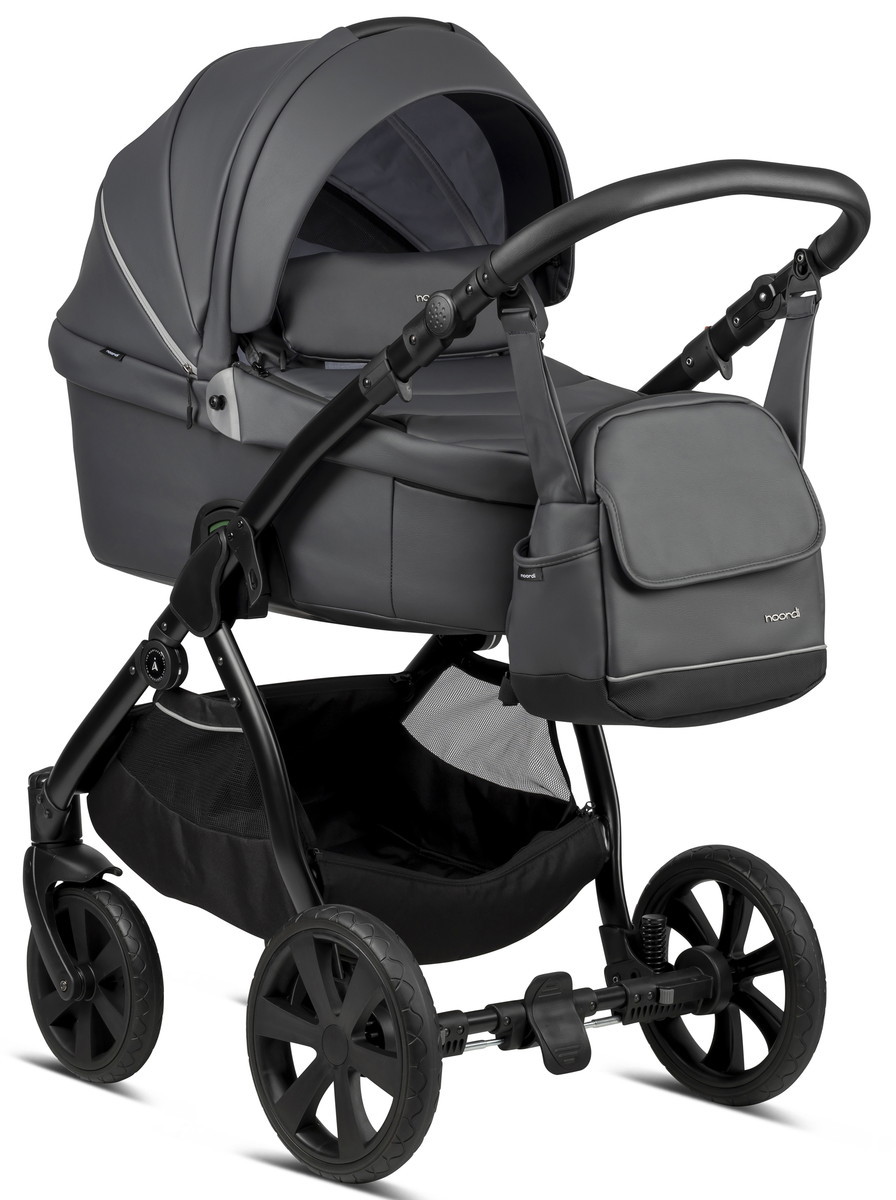 Детская коляска Noordi Fjordi Leather 2022 3 в 1 1132819 Shadow Grey