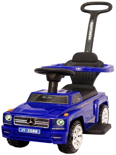 Детская каталка RiverToys Mercedes JY-Z08В с ручкой BLUE синий
