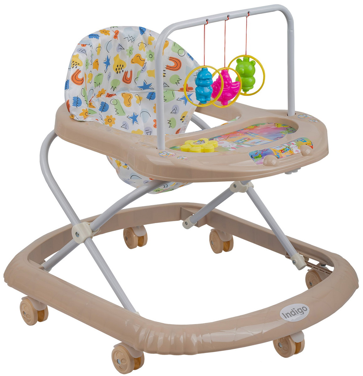Детские ходунки Indigo Карусельки бежевый