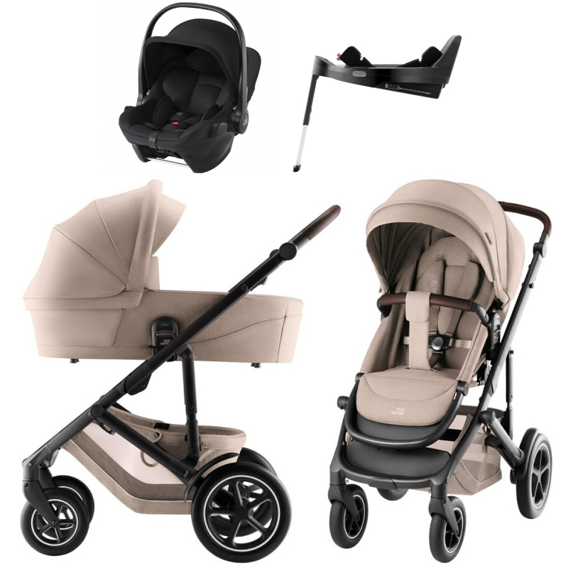 Коляска 4 в 1 Britax Roemer Smile 5Z Style и автокресло Baby-Safe Core Space Black + Vario Base 5Z Teak