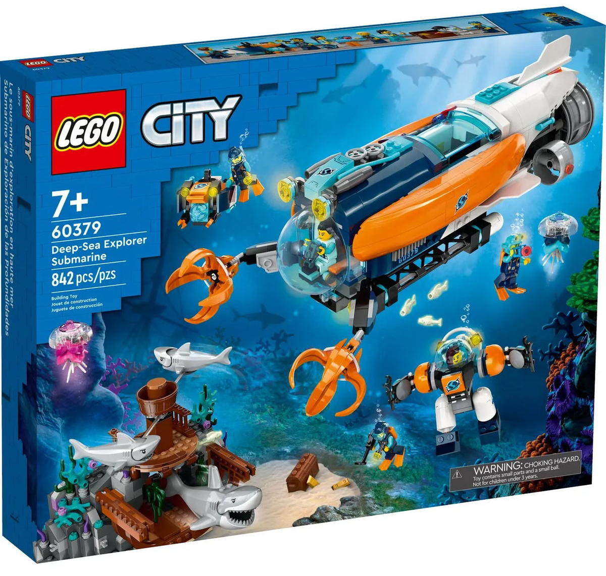 Конструктор LEGO City Exploration Deep-Sea Explorer Submarine Глубоководная исследовательская подводная лодка (60379)