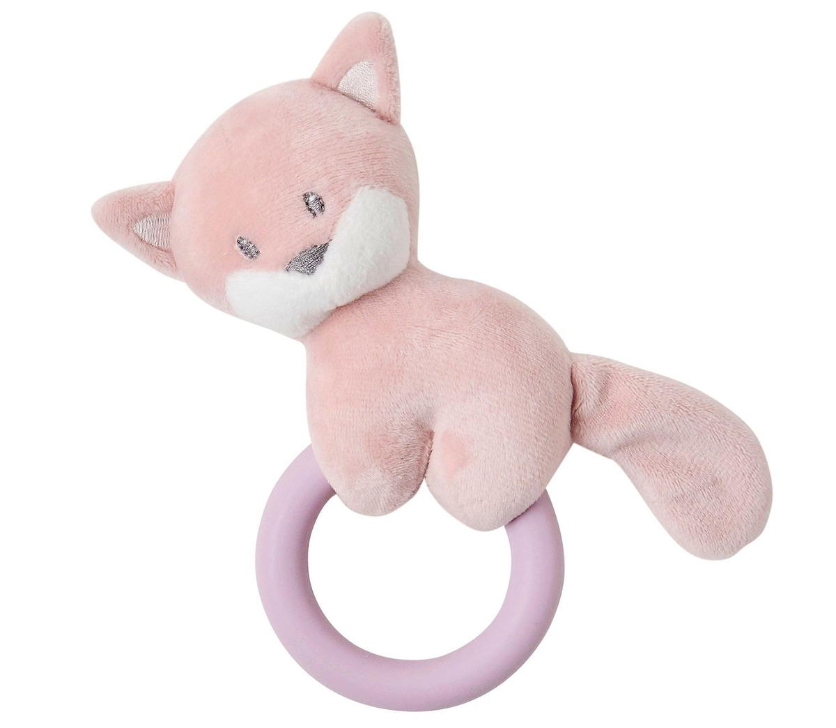 Игрушка мягкая Nattou Rattle Alice & Pomme Лисичка с кольцом 485166