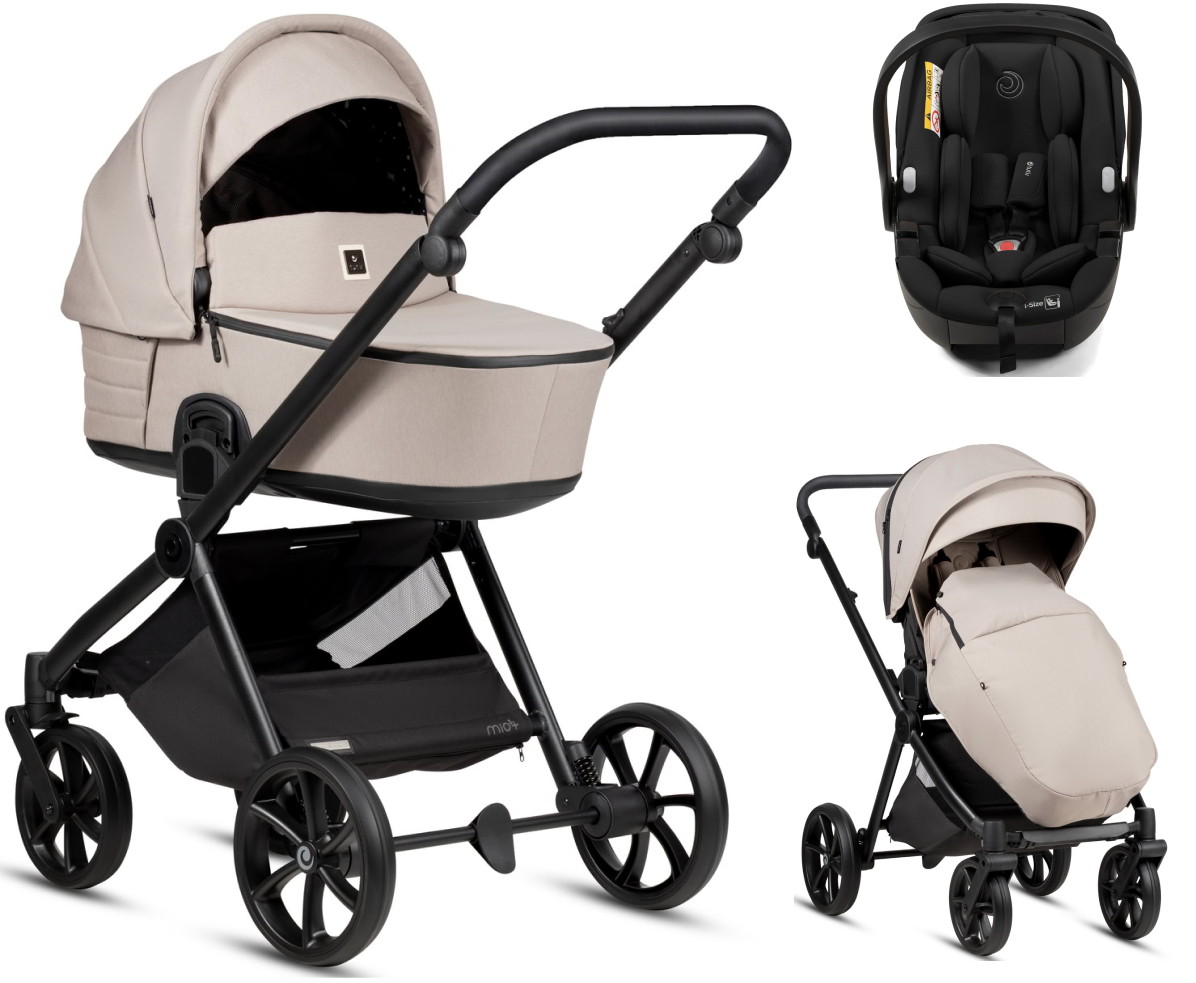 Детская коляска Tutis Mio 3 Plus Essential New 3 в 1 с автокреслом Beno Black 1622611 Moon Rock
