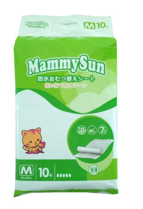 Пеленки одноразовые MammySun впитывающие M 60х60 см 10 шт