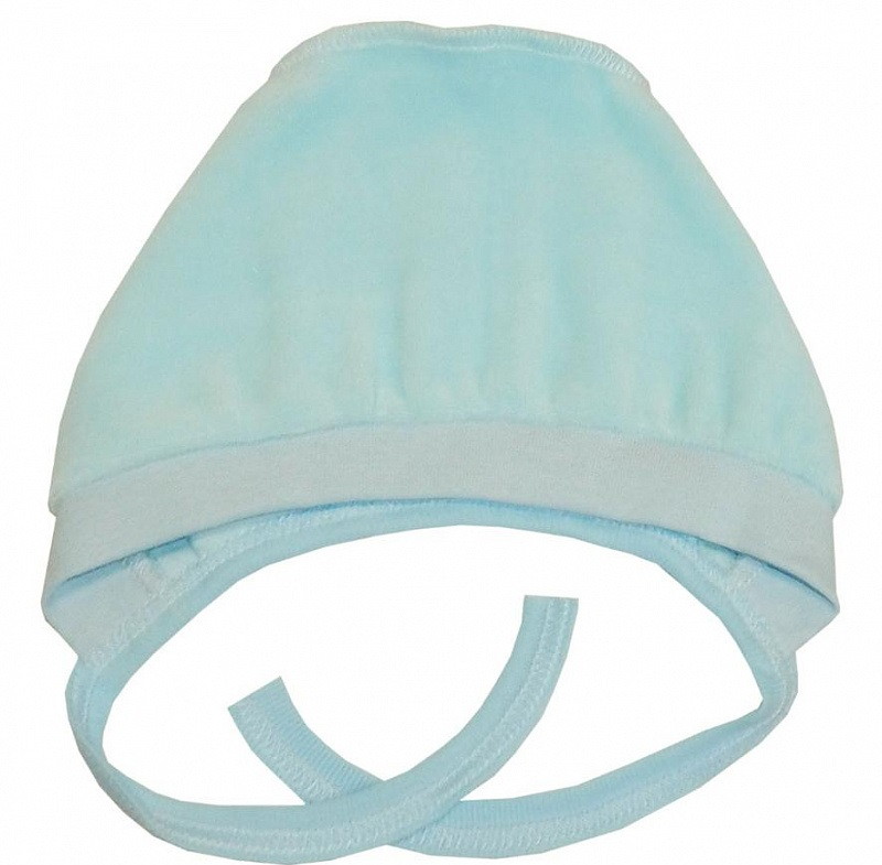 Чепчик Папитто велюр однотонный И53-123 голубой 36