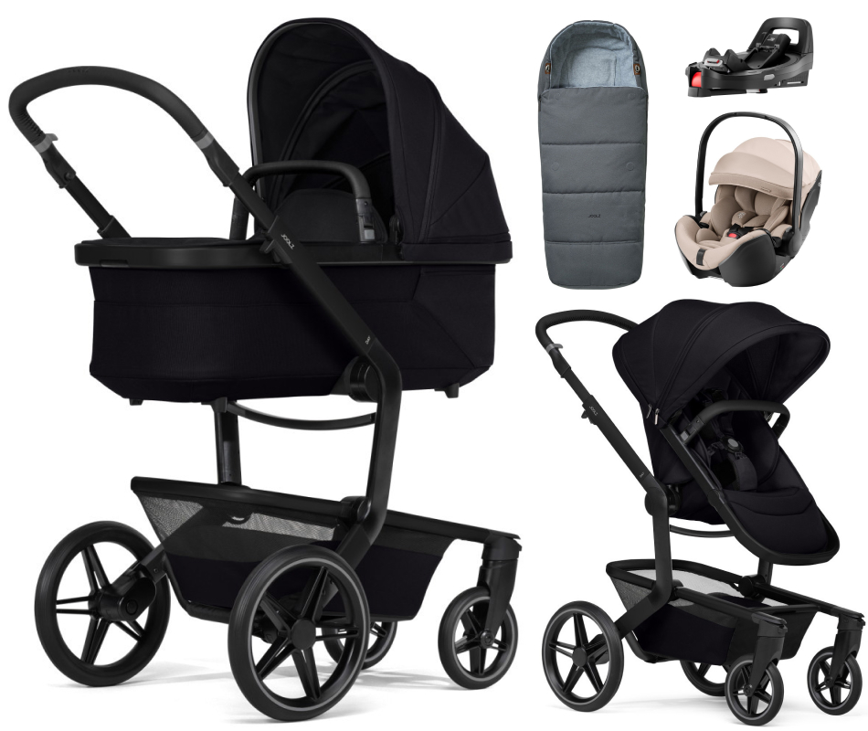 Детская коляска 4 в 1 Joolz Day 5 и автокресло Britax Roemer Baby-Safe Pro Style Teak и база Vario Base 5Z без адаптеров + конверт в подарок Space black