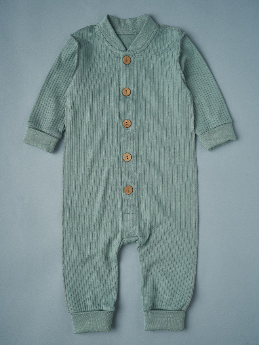 Комбинезон-стойка Little Star на пуговицах интерлок 93054 оливковый 62