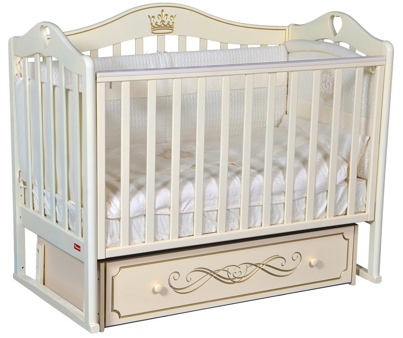 Детская кроватка Francesca Erika Elite с маятником слоновая кость