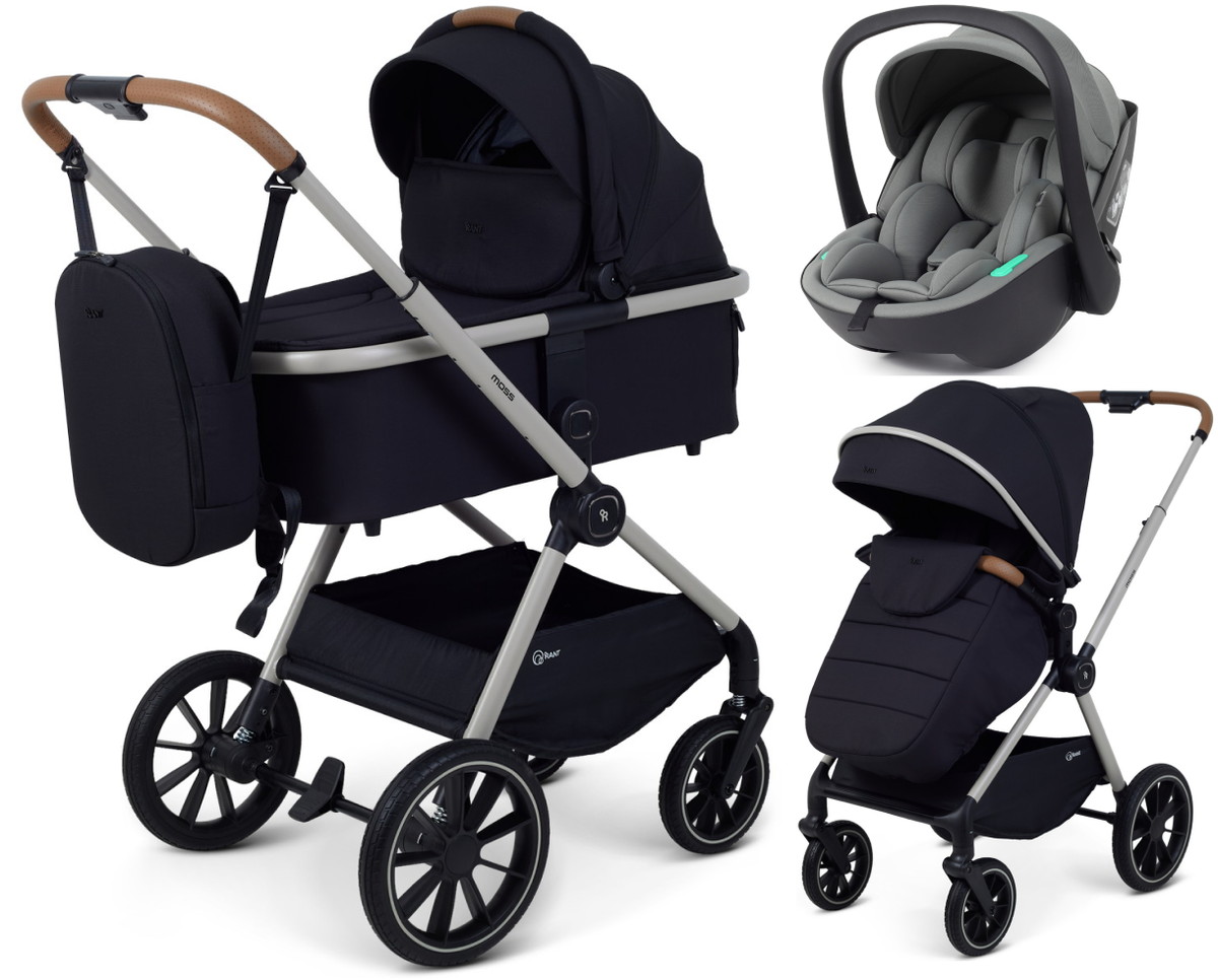 Детская коляска Rant Moss Prime 3 в 1 с автокреслом Miro Olive Black