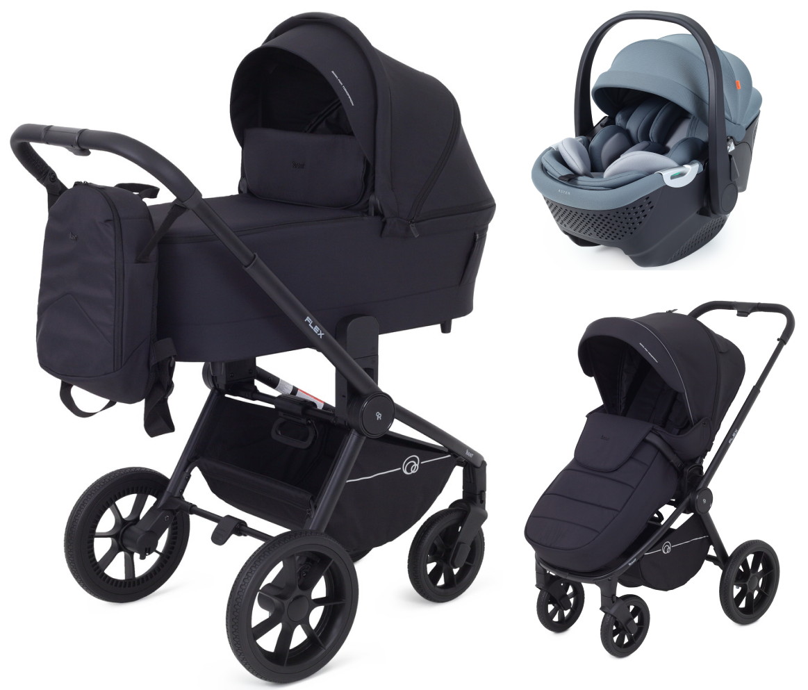 Детская коляска Rant Flex 3 в 1 RA076 с автокреслом Aster Zero Graphite Black