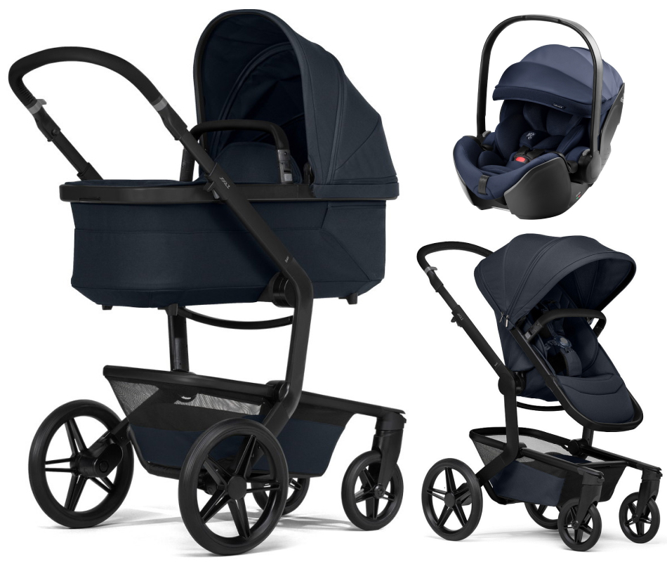 Детская коляска 3 в 1 Joolz Day 5 и автокресло Britax Roemer Baby-Safe Pro Style Night Blue Dark Navy Blue