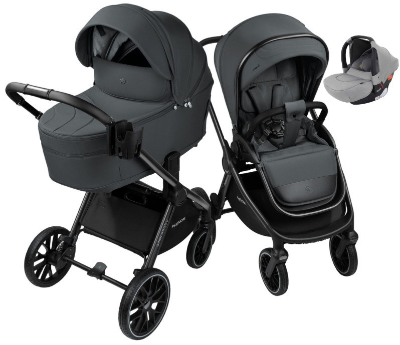 Детская коляска AmaroBaby Phenom 3 в 1 с автокреслом Rant Cruise Grey графит