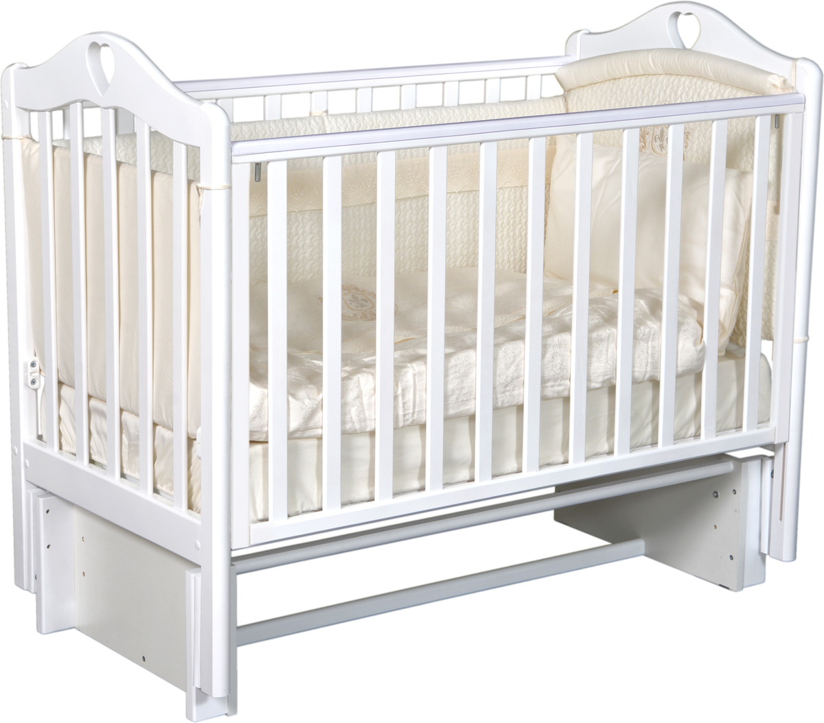 Детская кроватка ByTwinz Estelle 5 универсальный маятник белый