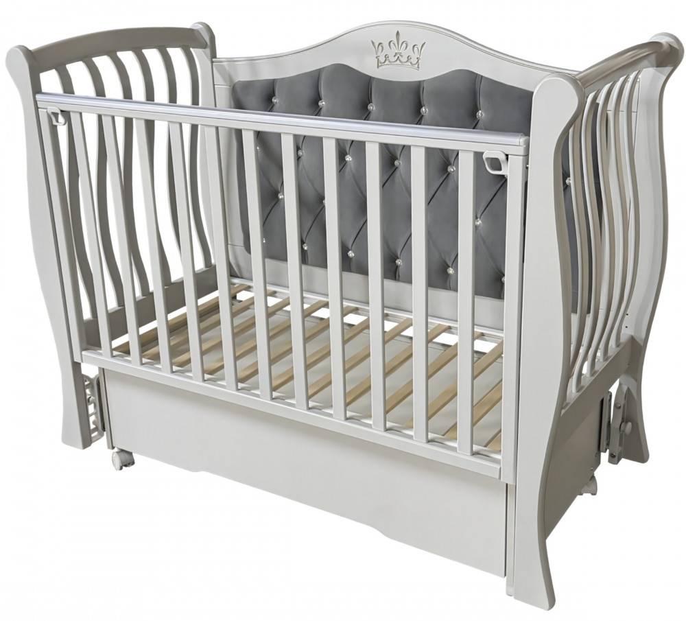 Детская кроватка Кедр Мэри 3 (маятник универсальный,колесо) лунная ночь