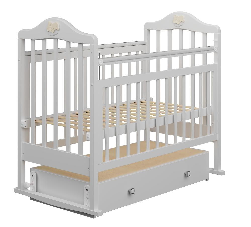Детская кроватка Briciola-10 (маятник универсальный) 120x60 см белая