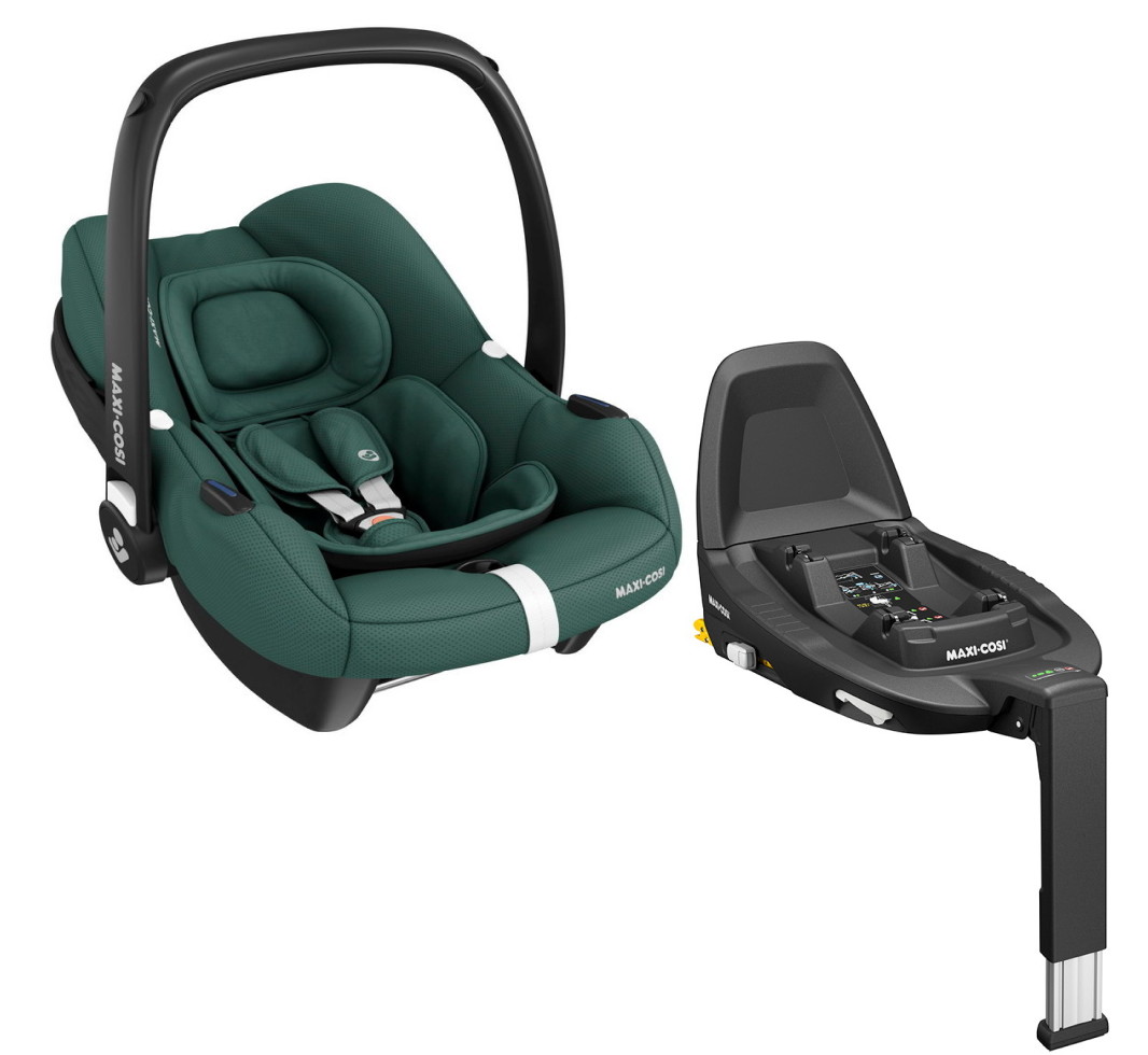 Автокресло Maxi-Cosi CabrioFix i-size с базой Family Fix 3 Essential green зеленый
