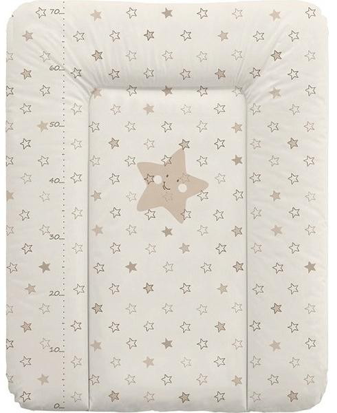 Детский пеленальный матрас Ceba Baby мягкий на комод 70x50 см W-143-066-111 Stars Beige