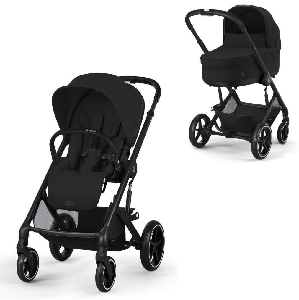 Коляска Cybex Balios S Lux BLK 2025 2 в 1 Moon Black с дождевиками