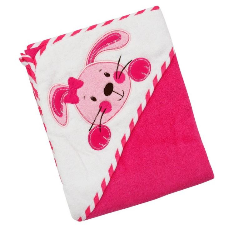 Полотенце Baby Mix Rabbit 100х100 см. розовый