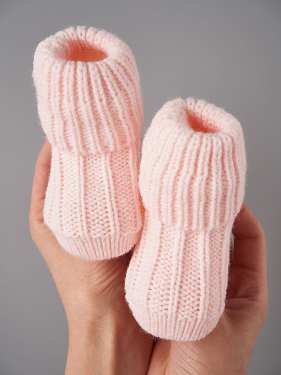 Носочки вязаные Little Star Лапша 5102 (нк) розовый 8 см 1