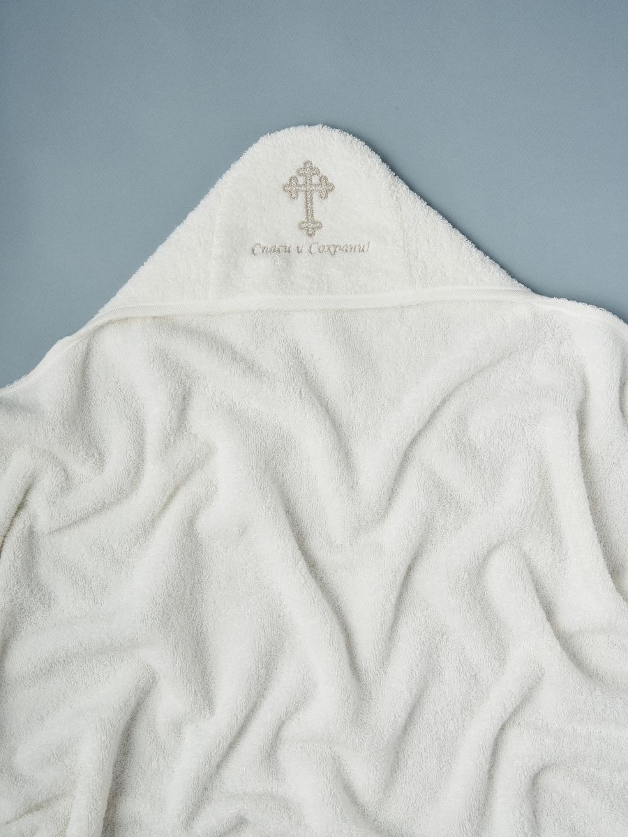 Полотенце для купания Little Star с уголком 75х100 см узоры, шампань