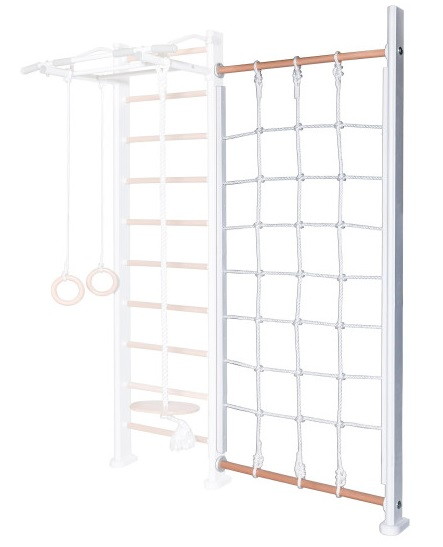 Детский спортивный комплекс Perfetto Sport Стойка с сеткой Verticale bianco-naturale