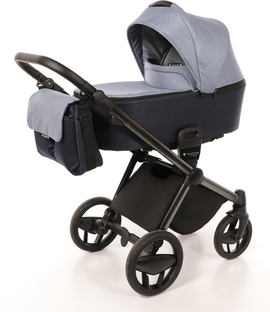 Детская коляска Invictus V-Plus 3 в 1 04 темно-синий