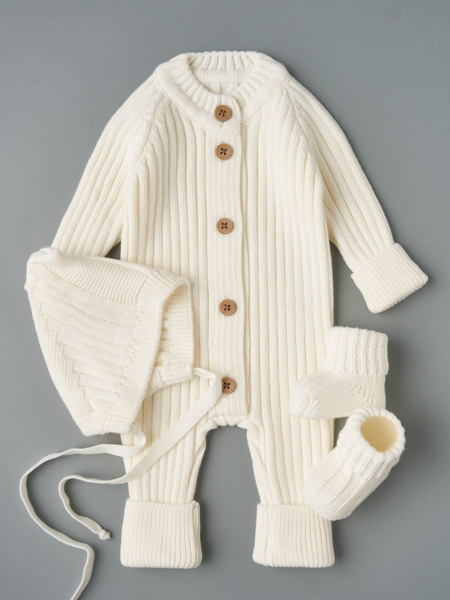 Комбинезон, шапочка гномик, носки Little Star Лапша 0001-3 (ЧЗ-нк) крем 56