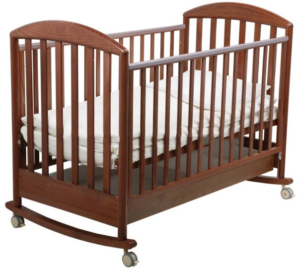 Детская кроватка Papaloni Джованни качалка 120x60 см орех темный