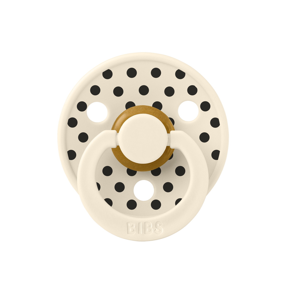 Пустышка латексная Bibs Studio Colour Anatomical - Polka, 0+ мес. 11134216 Ivory/Black