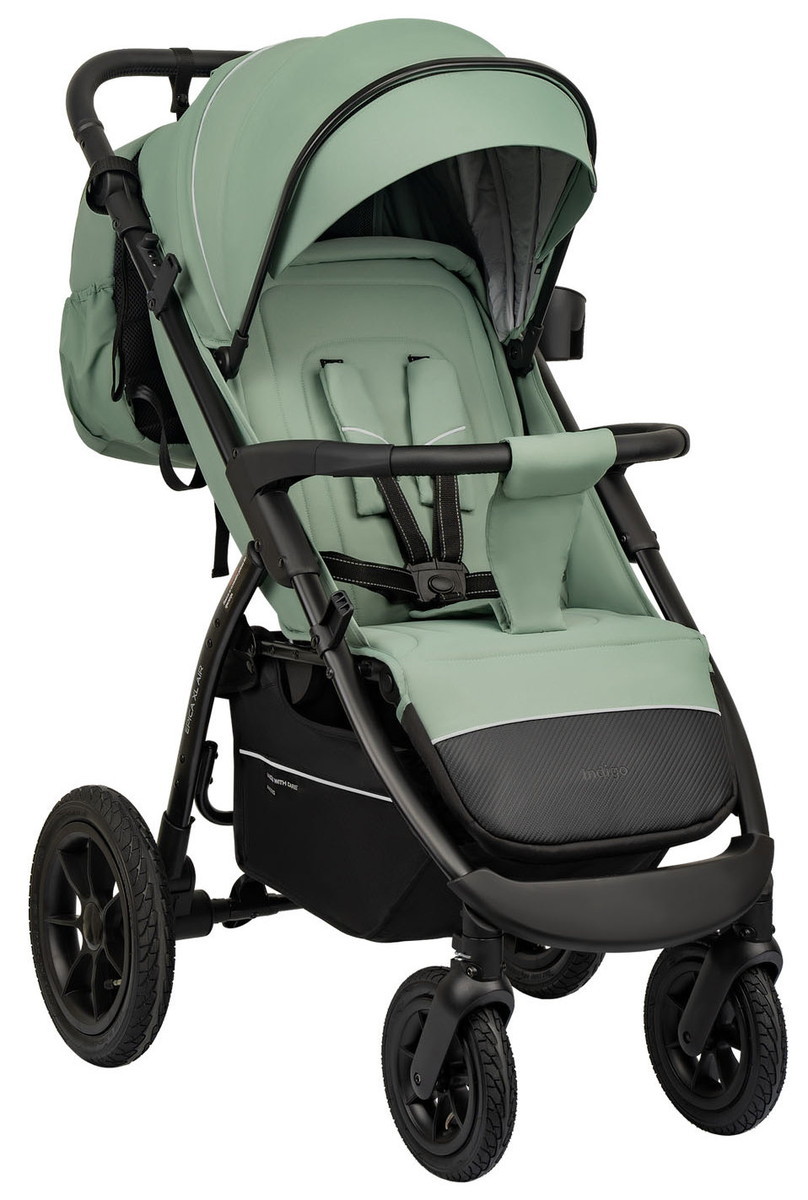 Детская прогулочная коляска Indigo Epica XL Air с сумкой 2025 зеленый
