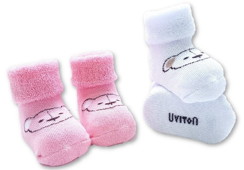 Набор носочков Uviton Bear розовый/белый 2 пары 0169/02 56