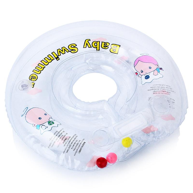 Круг для купания Baby Swimmer 6м+ прозрачный полноцветгый погремушка