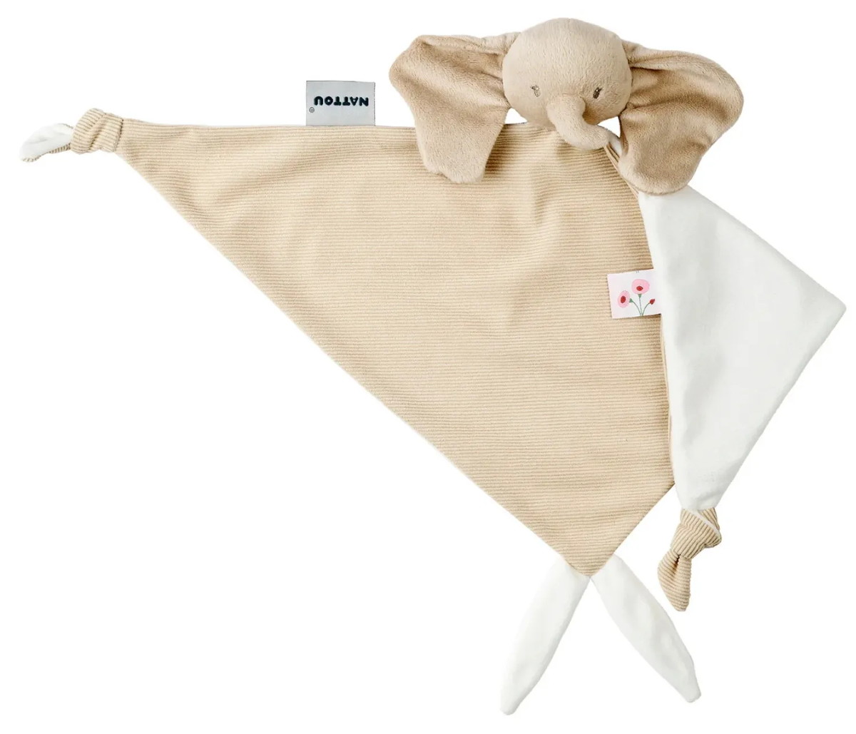 Игрушка мягкая Nattou Doudou большая FANFAN Слонёнок вельвет sand 759137