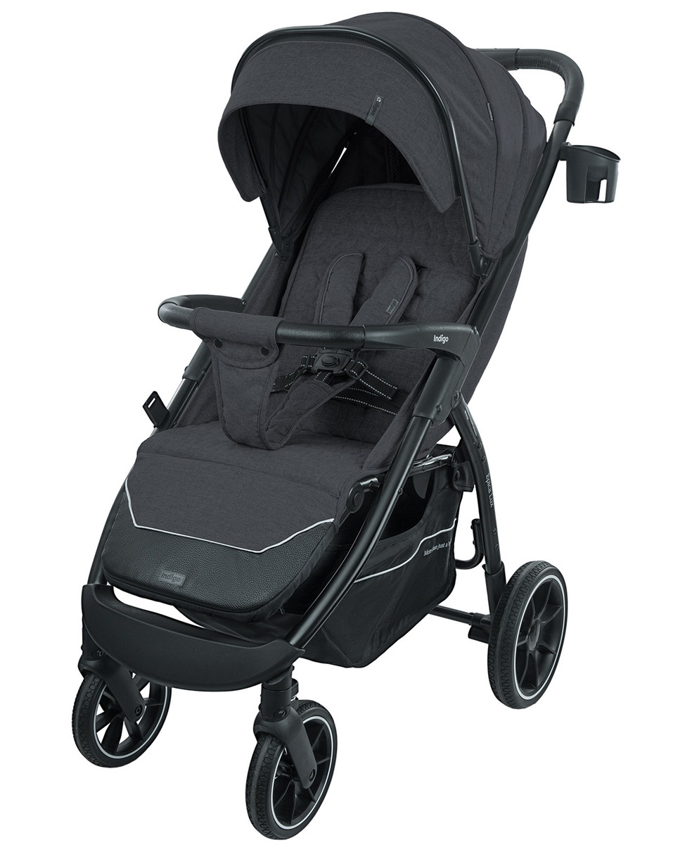 Детская прогулочная коляска Indigo Epica Lux S темно-серый