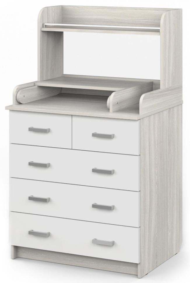 Детский пеленальный комод Атон М Сириус-2 Полка ЛДСП КР 80/5 шимо светлый-белый