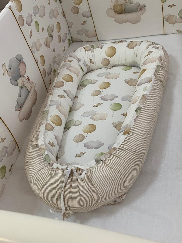 Подушка-гнездышко Lappetti Шарики Молочный