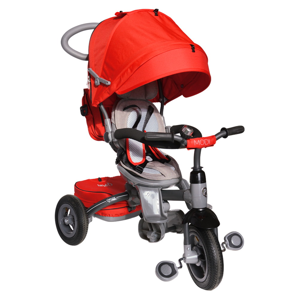 Детский велосипед трехколесный Modi ST1 с надувными колесами 10"/8" ST10NR красный